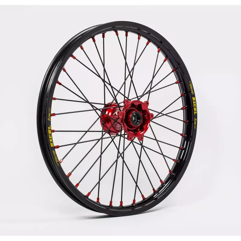 roue avant KITE 125/250 CR 02-07, 250/450 CRF 02-21 rouge / noir / rouge / noir