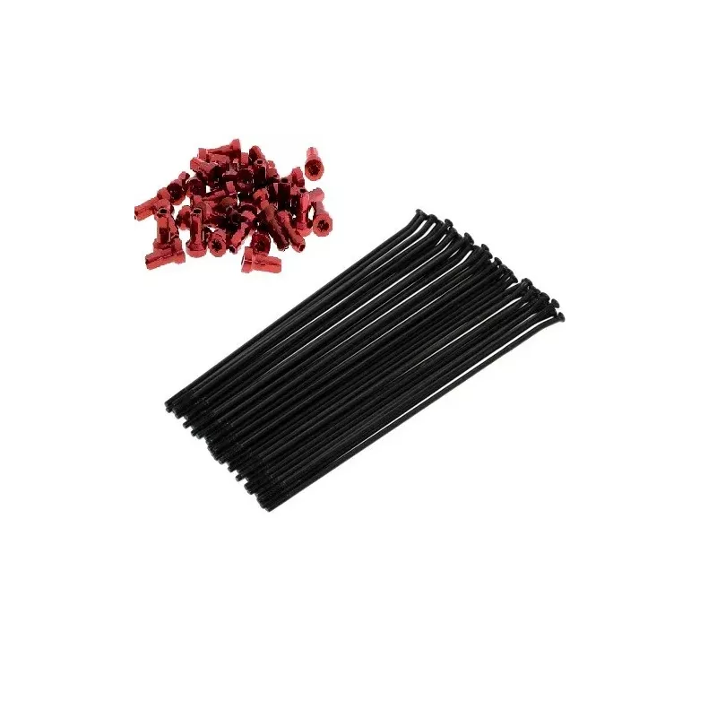 kit 36 rayons avant HONDA CR/F 21" noir ecrou rouge