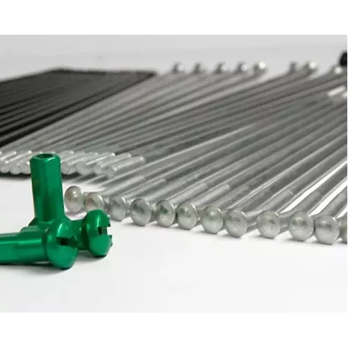 kit 36 rayons arriere KAWASAKI KXF 19" noir ecrou vert