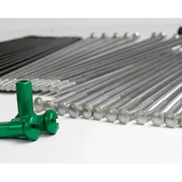 kit 36 rayons arriere KAWASAKI KXF 19" noir ecrou vert CHT