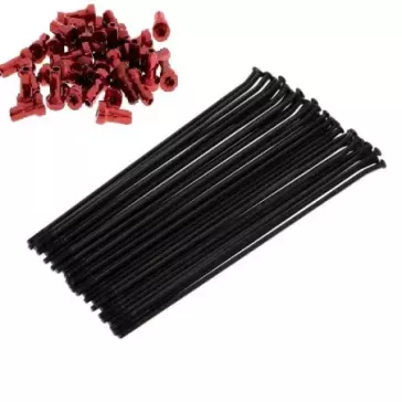 kit 36 rayons arriere TECH2 pour YAMAHA YZ/F 03-17 noir ecrou rouge