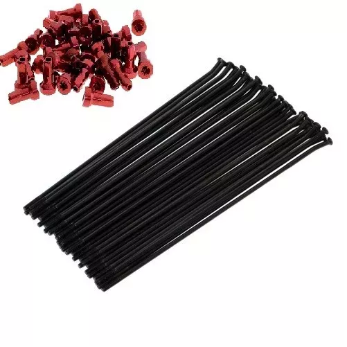 kit 36 rayons arriere TECH2 pour YAMAHA YZ/F 03-17 noir ecrou rouge