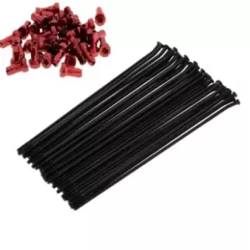 kit 36 rayons arriere TECH2 pour YAMAHA YZ/F 03-17 noir ecrou roug...