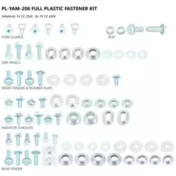 Kit visserie plastiques BOLT Yamaha 250 YZF 19-22 450 YZF 18-22