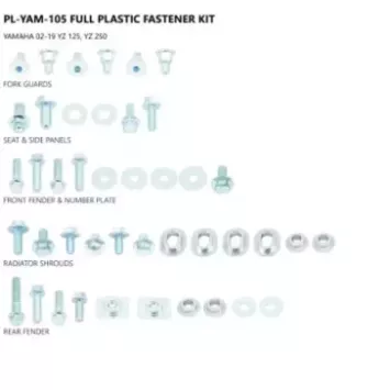 Kit visserie plastiques UFO Yamaha 125 & 250 YZ 02-23