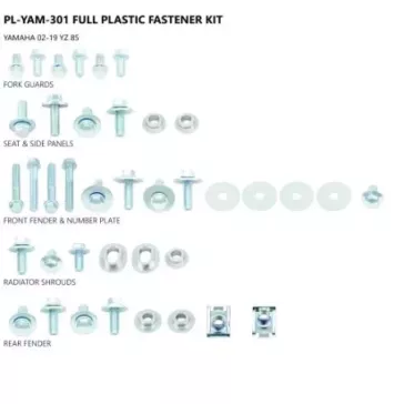 Kit visserie plastiques UFO Yamaha 85 YZ 02-23