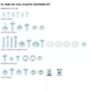Kit visserie plastiques UFO Yamaha 85 YZ 02-23