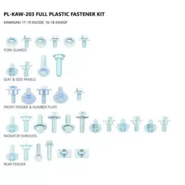 Kit visserie plastiques UFO Kawasaki 250 KXF 17-23 450 KXF 16-18