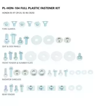 Kit visserie plastiques UFO Honda 250 CRF 18-23 450 CRF 17-23