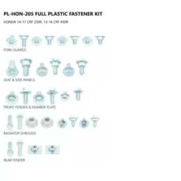 Kit visserie plastiques UFO Honda 250 CRF 14-17 450 CRF 13-16