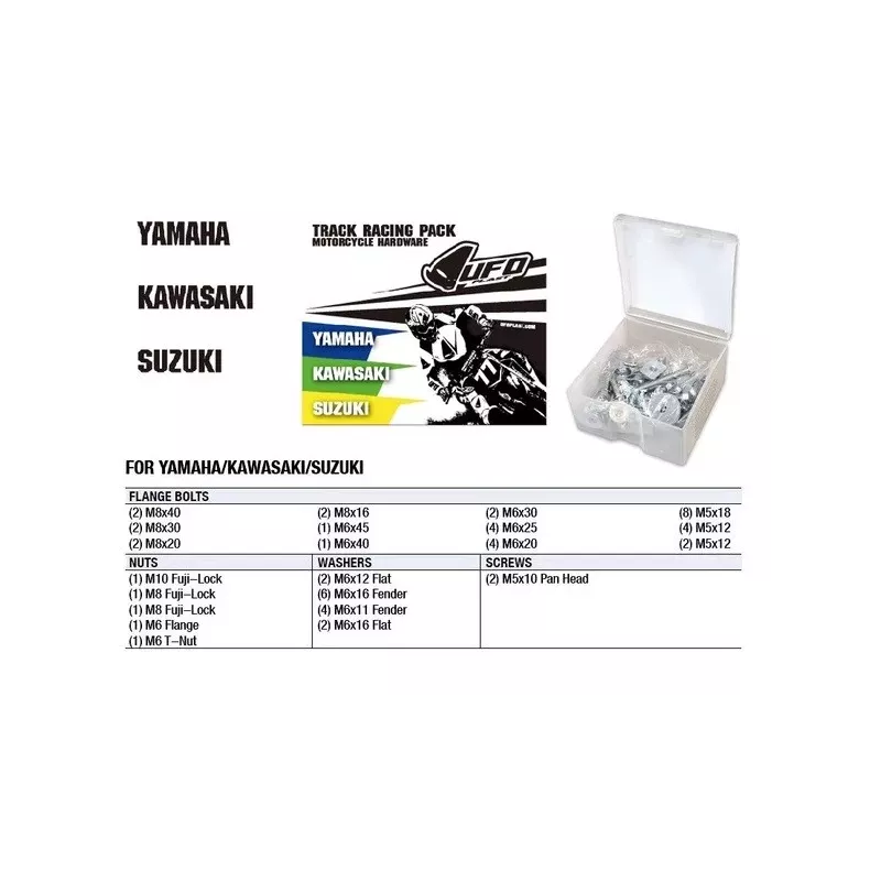 Track Racing Pack UFO pour YAMAHA-KAWASAKI-SUZUKI