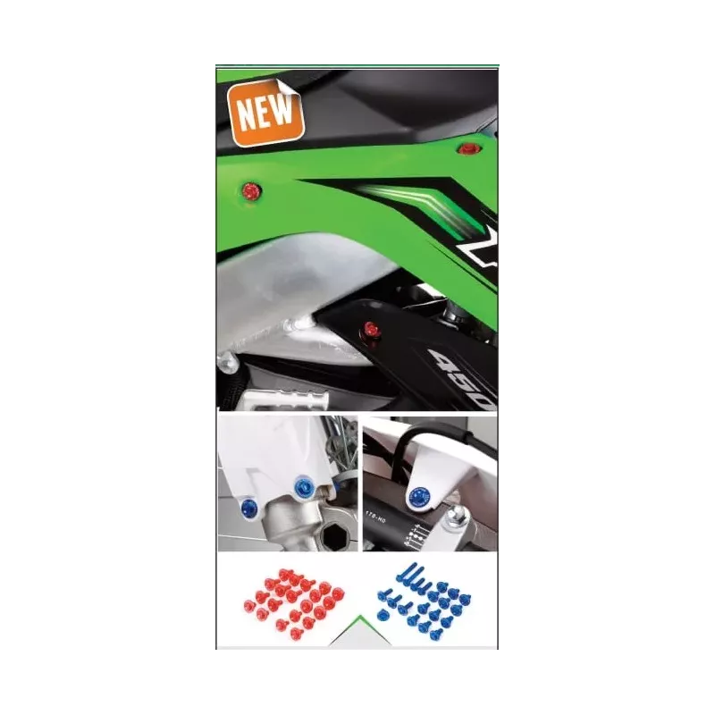 kit visserie plastique 250/450 YZF 14-17 ZETA bleues 20 pieces 52.00