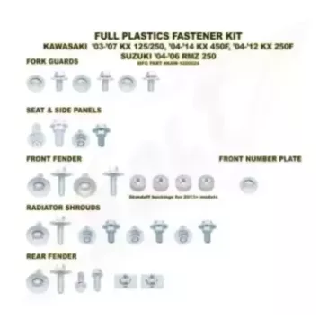 Kit vis complet de plastiques Bolt Kawasaki KX-F 125/250/450