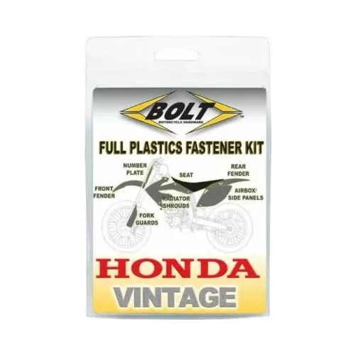 Kit visserie plastiques BOLT Honda 125 & 250 CR 00-07 450 CRF 02-04