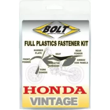 Kit visserie plastiques BOLT Honda 125 & 250 CR 00-07 450 CRF 02-04