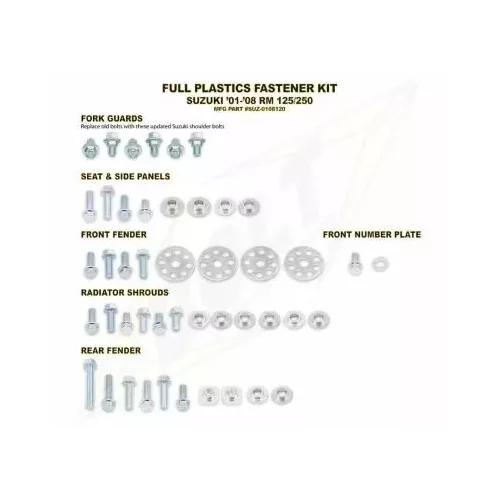 Kit visserie plastiques BOLT Suzuki 125 & 250 RM 78-08