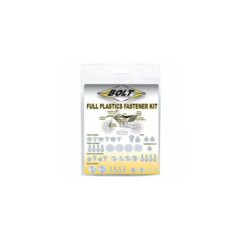 Kit visserie plastiques BOLT Yamaha 125 & 250 YZ 02-21 250 & 450 YZF 03-09