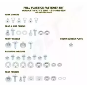 Kit visserie plastiques BOLT Yamaha 250 YZF 10-13 & 450 WRF 12-18