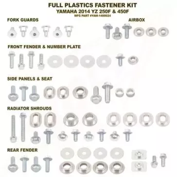 Kit visserie plastiques BOLT Yamaha 250 YZF 14-18 450 YZF 14-17