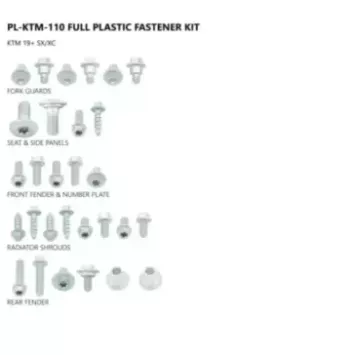 Kit visserie plastiques UFO KTM SX/F 19-22, EXC/F 20-23
