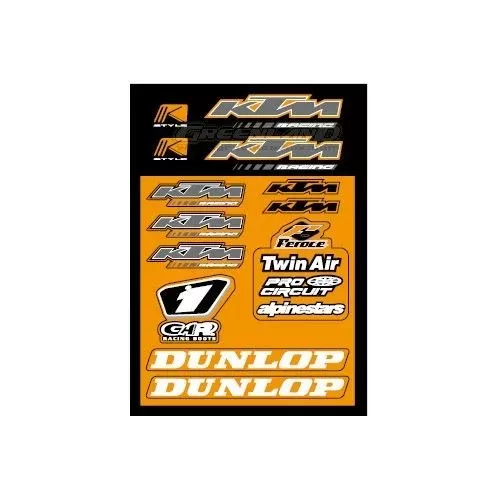 planche sticker KTM 32cm x 23cm