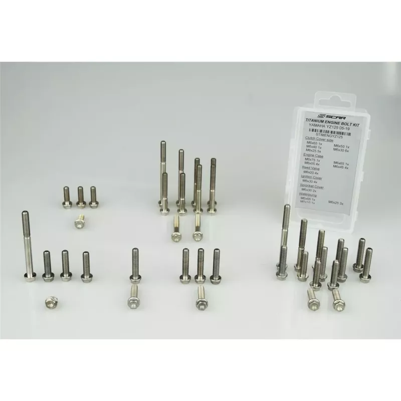 Kit vis moteur SCAR 50 vis titane 450 KX 2019-2020
