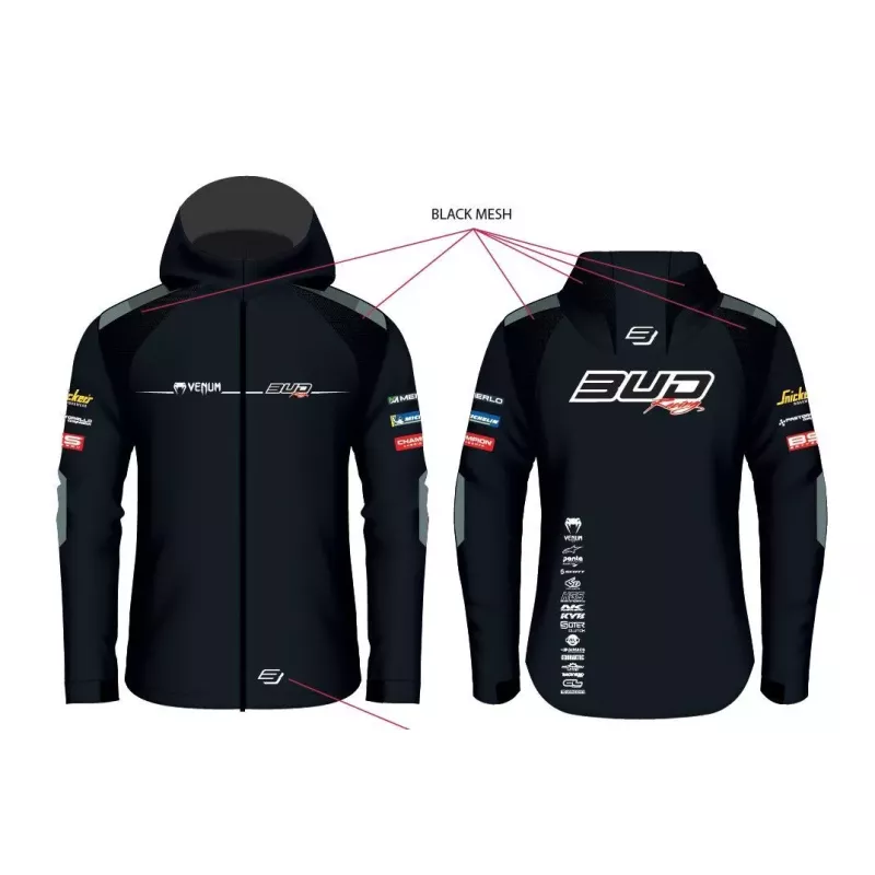 Blouson Softshell Team Bud Racing 24 Noir/Gris