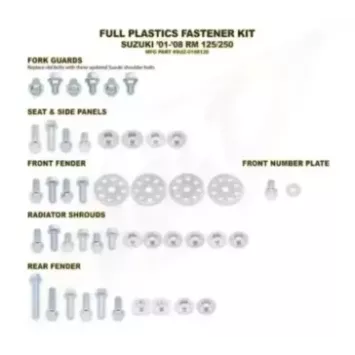 Kit vis complet de plastiques Bolt Suzuki RM125/250