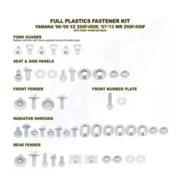 Kit vis complet de plastiques Bolt Yamaha YZ250/450F