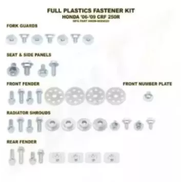 Kit vis complet de plastiques Bolt Honda CR125/250