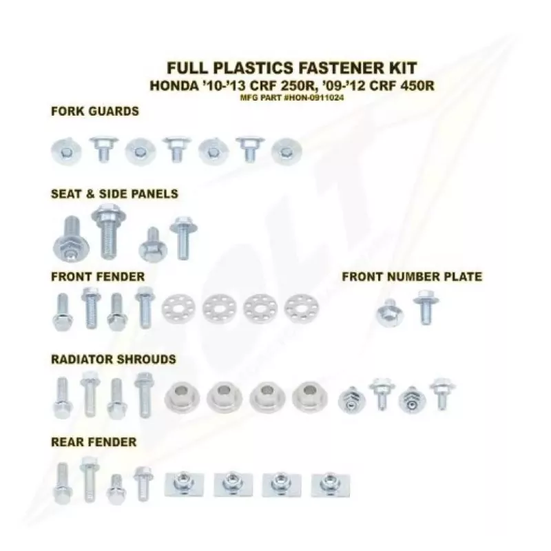 Kit vis complet de plastiques Bolt Honda CRF250R