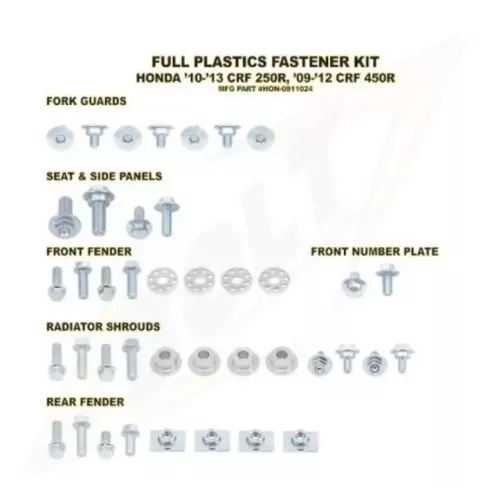 Kit vis complet de plastiques Bolt Honda CRF250R