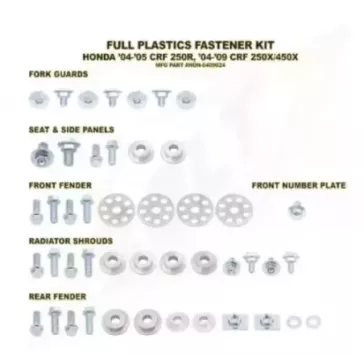 Kit vis complet de plastiques Bolt Honda CRF250R/250X/450X