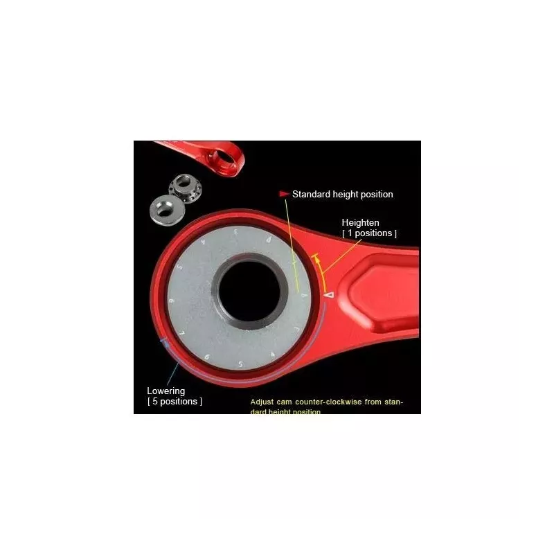 biellette ZETA 250 CRF 22-23 et 450 CRF 21-23 ajustable (de +5mm à -25mm)