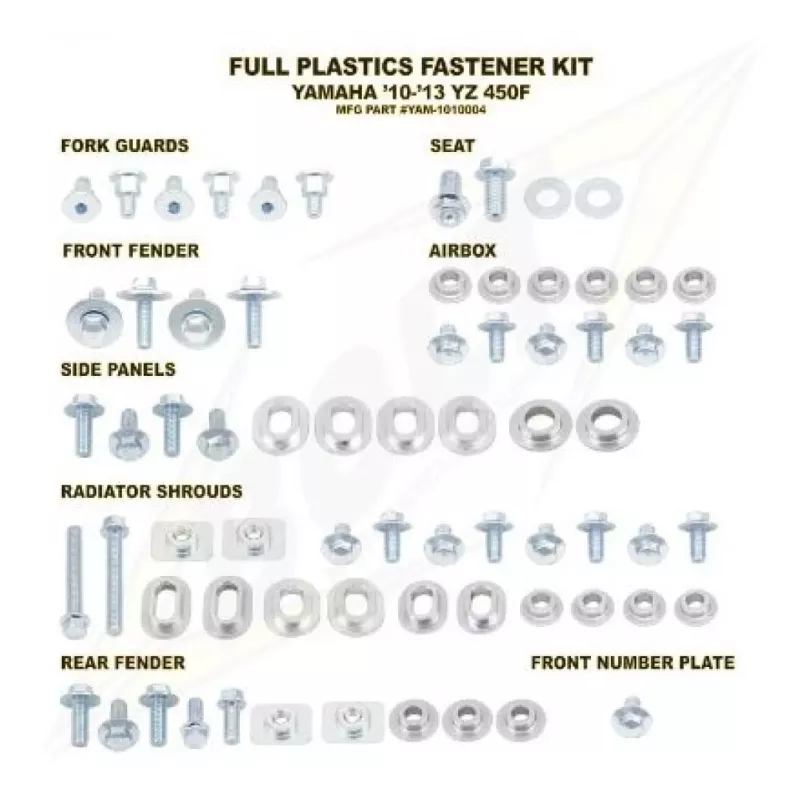 Kit vis complet de plastiques Bolt Yamaha YZ450F