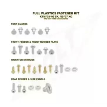 Kit vis complet de plastiques Bolt KTM SX/SX-F