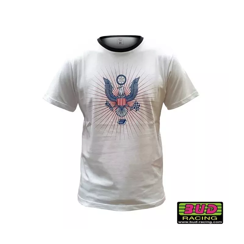 Tee shirt Bud Racing Eagle Blanc Noir