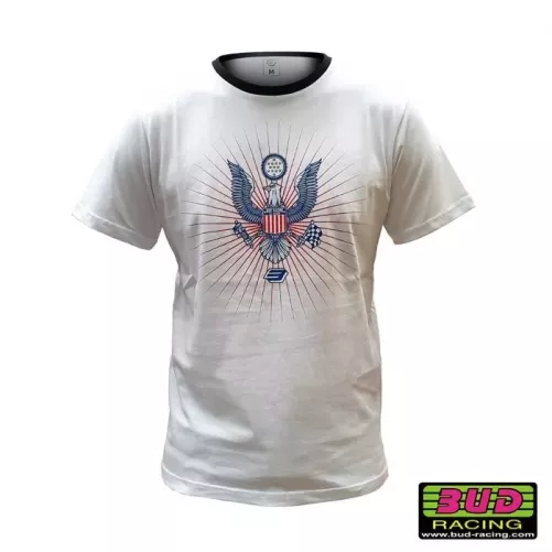 Tee shirt Bud Racing Eagle Blanc Noir