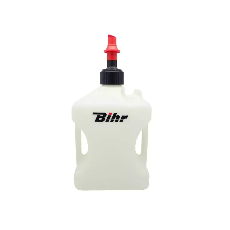Bidon d'essence BIHR Home Track homologué TÜV blanc 20L