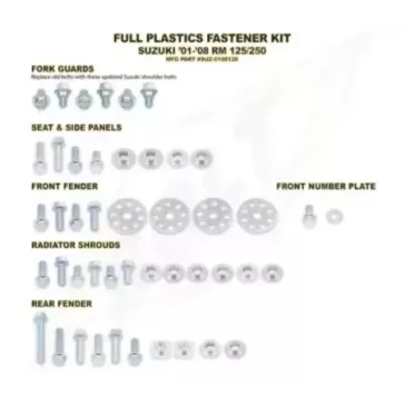 Kit vis complet de plastiques Bolt Suzuki RM125/250