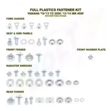 Kit vis complet de plastiques Bolt Yamaha YZ250F/WR450F