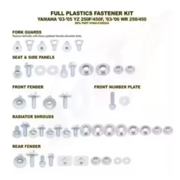 Kit vis complet de plastiques Bolt Yamaha YZ250/450F