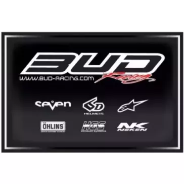 tapis de sol BUD RACING WORK noir gris 80X53cm