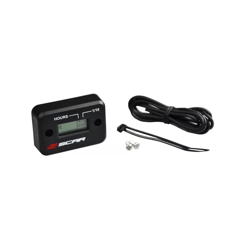 Compteur d'heures SCAR filaire avec Velcro noir