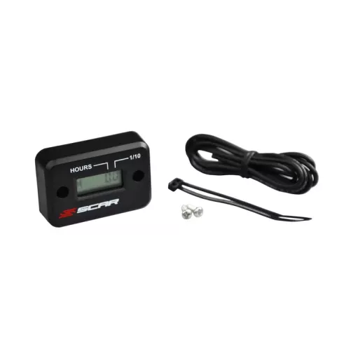 Compteur d'heures SCAR filaire avec Velcro noir