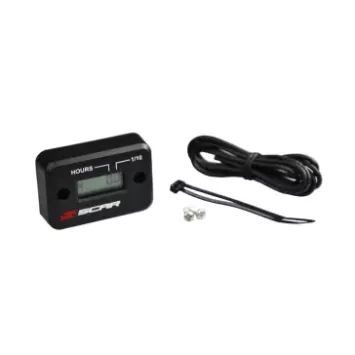 Compteur d'heures SCAR filaire avec Velcro noir