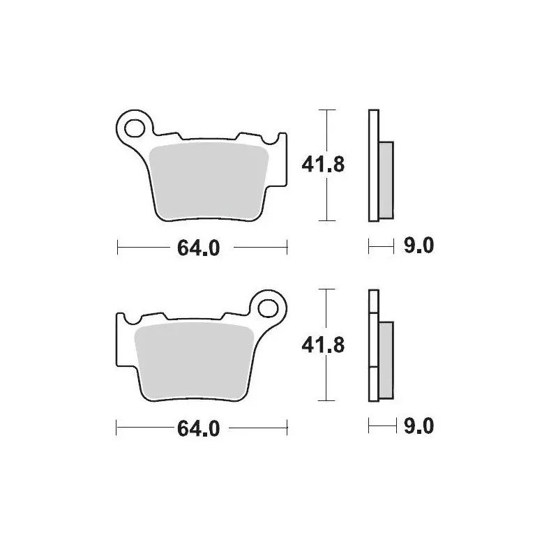 plaquettes arrière 65 SX 23-24, 65 MC 23-24, 65 TC 23-24 motomaster