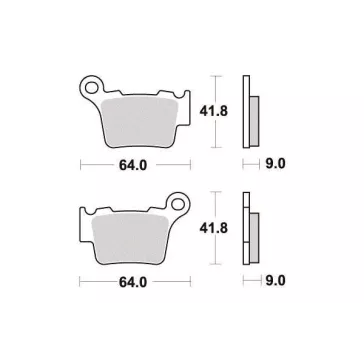 plaquettes arriere SIFAM KTM, HUSQVARNA, SHERCO