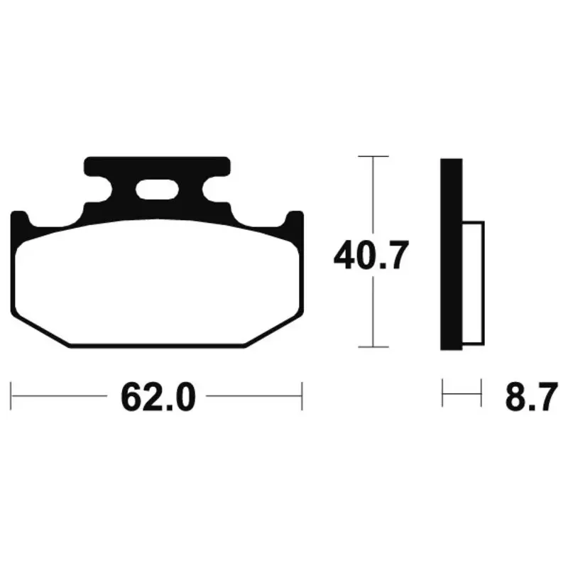 plaquettes arriere TECNIUM 125/250 KDX 89-06, KX 89-95