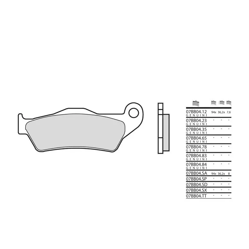 plaquettes avant BREMBO 700 TENERE 18-24